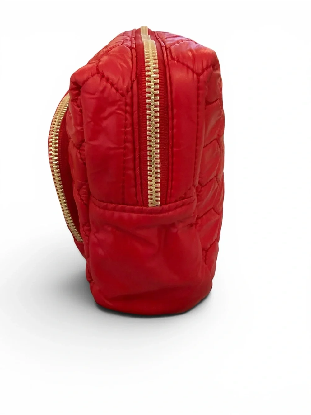 Pretty Aimee Kestenberg Red Puffer Quilted Cosmetic Bag